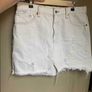 Lucky Brand white jean skirt